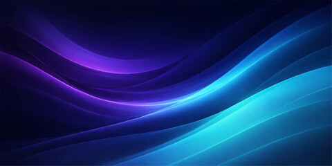 Fototapeta premium Abstract blue and purple wave background featuring flowing glowing lines and futuristic digital energy curves for a motion art wallpaper design