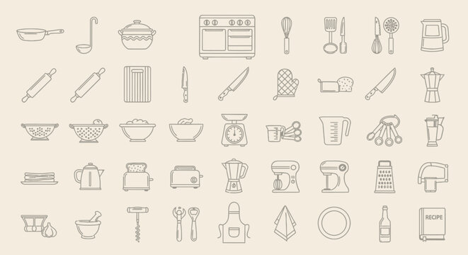 Kitchen Utensils and Cooking Tools.
