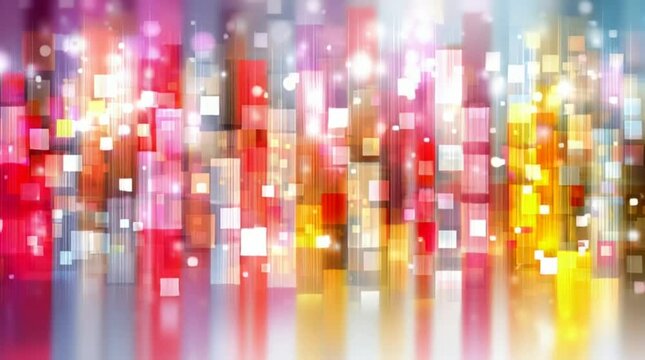 Dynamic festive illumination with glowing rectangular elements creating a vivid abstract background design for celebrations