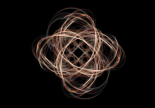Complex geometric flow illustrating perfect timing and rhythmic alignment, creating a unified abstract pattern of movement, harmony, and balance, coordination, complexity, background