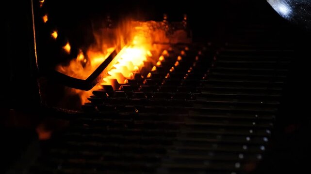 Industrial induction heating process for metal tool hardening