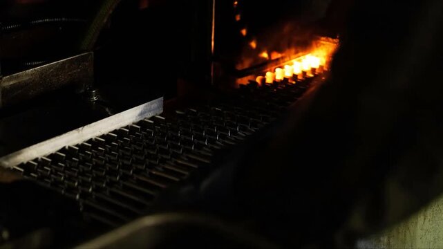 Industrial induction heating process for metal tool hardening