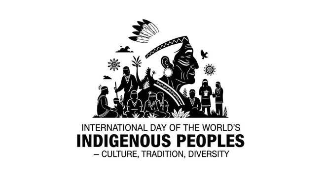 International Day of the Worlds Indigenous Peoples illustration.
