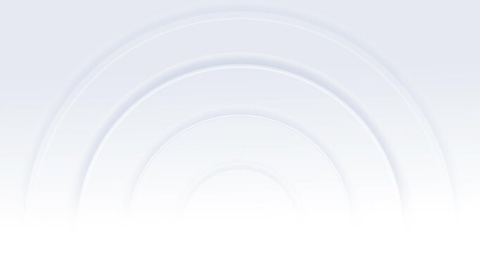 White grey Seamless loop with soft glowing radio waves rising from below. Minimal circular lines with subtle gradients and clean space, ideal for mobile UI, fintech, dashboards and presentations.