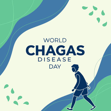 world chagas disease  day post design and wedding invitation card with wedding rings