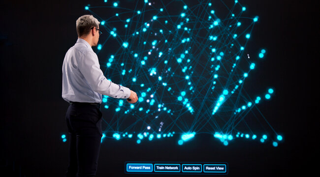 AI Training Supervision By Software Engineer On Interactive Display