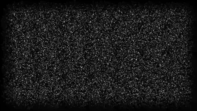 Analog tv noise background for signal loss and broadcast error. Television static texture for glitch interference and screen distortion. Old vhs style noise overlay for retro video effect,4k animation
