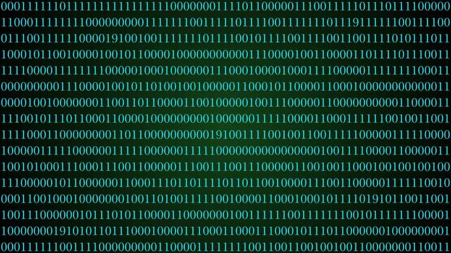 Binary code numbers sequence animation,Digital 4K Animation Background.