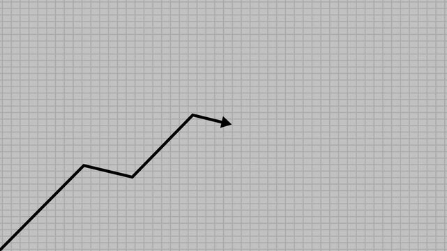 A minimalist monochrome image displays a gray grid pattern with uniformly sized squares and a small black arrow pointing left high quality. motion graphics. animation 4k video