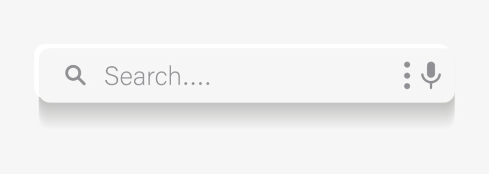 Search bar vector icons in flat design.  Vector about search. Google search bar. White google search bar vector.