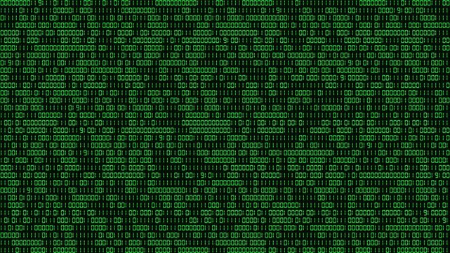 Binary code numbers sequence animation,Digital 4K Animation Background.