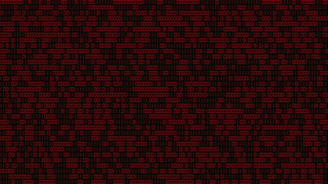Binary code numbers sequence animation,Digital 4K Animation Background.