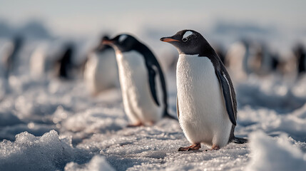 Fototapeta premium gentoo penguin in antarctica