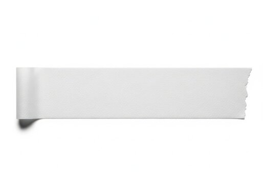 A roll of white paper with a torn edge on a plain background