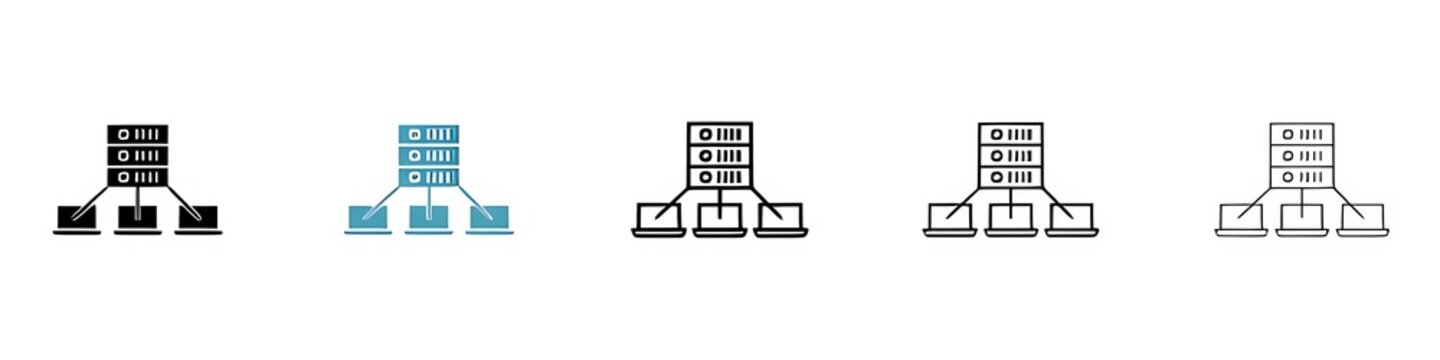 edge computing vector thin line icon set. cloud computing vector symbol for web ui designs. Thin line customizable illustration. Contour symbol. Vector isolated outline drawing. Editable stroke