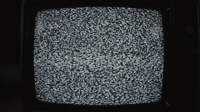 Static echoes of forgotten broadcasts, a visual storm of interference.