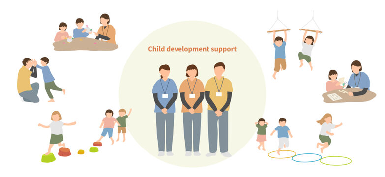子どもの発達支援と療育活動のシーンセット