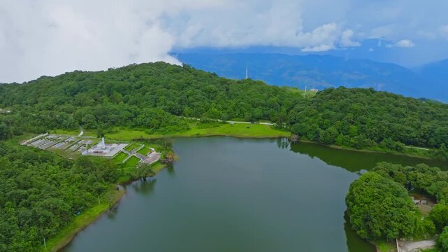 Mengsuo Longtan Ximeng Pu'er Yunnan Scenic Lake and Forest 4K Aerial