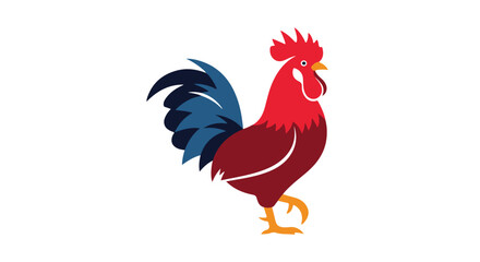 rooster isolated on white background © Ali