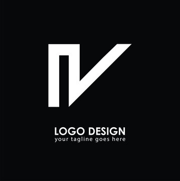 NV NV Logo Design, Creative Minimal Letter NV NV Monogram