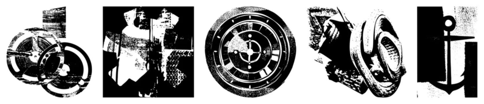 Rotating gears, cogwheels, and mechanical rendered in halftone vector style, industrial design elements, mechanical illustration, technical diagram, engineering components.