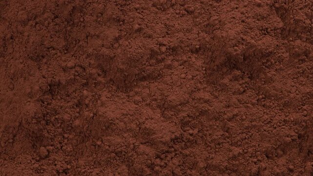 top view of dry cacao powder food texture zoom