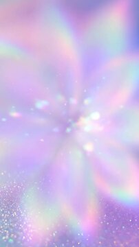 Iridescent pastel light bloom spreads across the frame creating a soft holographic abstract background for beauty design wellness and dreamy digital useholographic