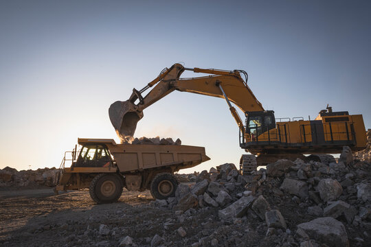 mining machinery in work process