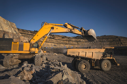 mining machinery in work process