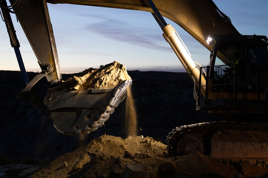 mining machinery in work process