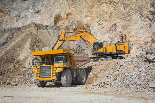 mining machinery in work process