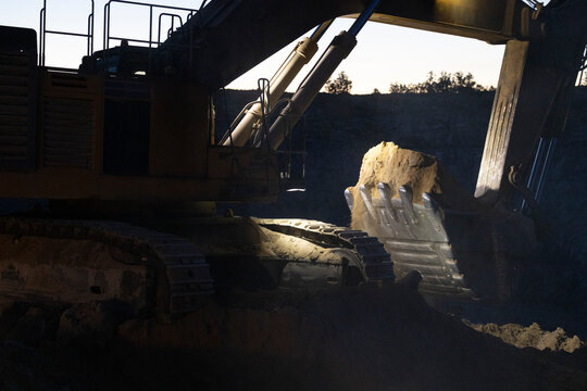 mining machinery in work process