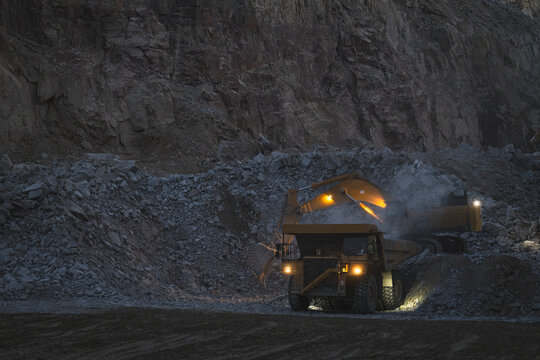 mining machinery in work process