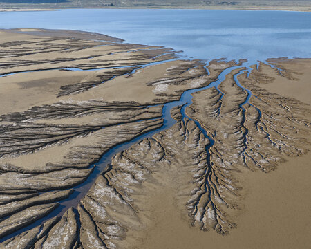 Eroding Fractal Pattern in Former Dried Up Lake Koehn