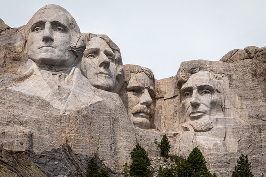 Mount Rushmore National Memorial Monument Featuring Carved Faces