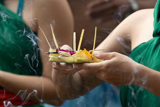 Incense Smoke in a Temple, Bali, Indonesia
