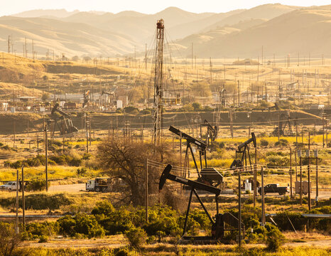 Oil field substation Central California