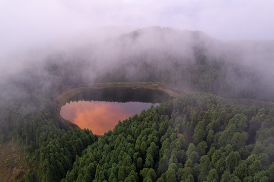 Volcano and Crater Lake on S&atilde;o Miguel Island, Azores