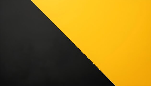 A modern abstract design featuring a bold black and yellow geometric pattern