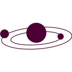 Minimalist Planetary Orbit Illustration © Legian Studio