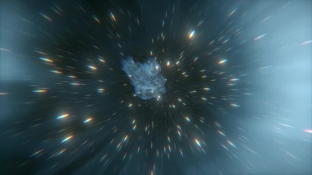 Glowing Rain Abstract Background, Light Rain Drops Effect