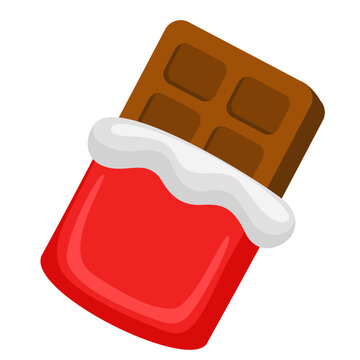 Chocolate Bar Wrapper Flat Vector Illustration