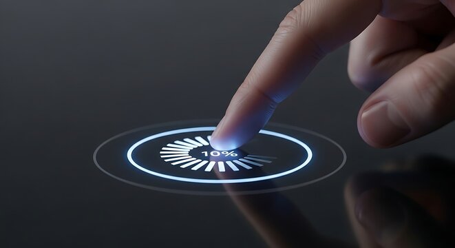 Finger pressing radial loading interface digital system interaction and data processing concept