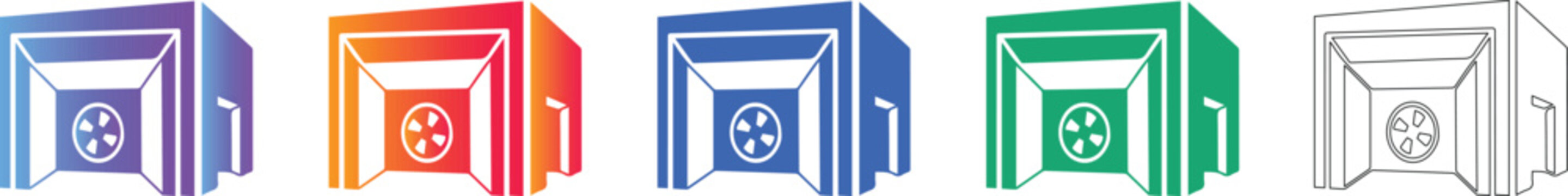 Industrial Warehouse Loading Dock Icon Set