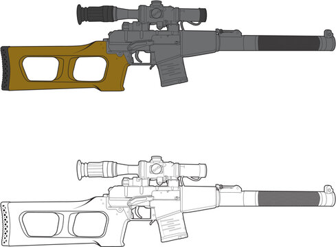 soviet_special_sniper_rifle_vss_side_view_set.eps