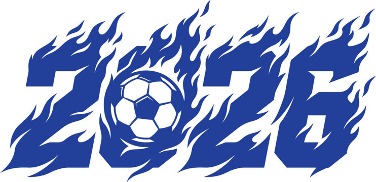Flame design with soccer ball and 2006 text  And FIFA World Cup 2026, FIFA World Cup, World Cup.