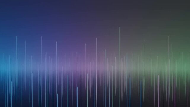 Audio Equalizer Bars with Colorful Gradient Background.