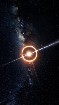 Stunning depiction of a pulsar in the vast expanse of space.