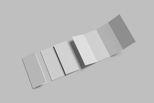 four-fold brochure mockup for marketing and promotional purposes 