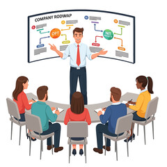 Businessman presenting to colleagues in meeting 1. © Gofur